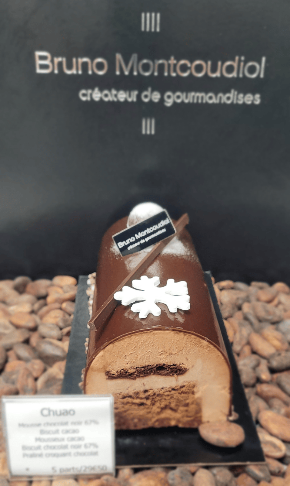 Bûche Chuao de Bruno Montcoudiol
